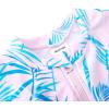 imageBMCiTYBM Baby Girls Swimsuits UPF 50 Sun Protection Swimwear Onepiece Infant Bathing Suit 0 3 6 9 12 15 18 24 MonthsPink Blue Leaves