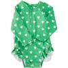 imageBMCiTYBM Baby Girls Swimsuits UPF 50 Sun Protection Swimwear Onepiece Infant Bathing Suit 0 3 6 9 12 15 18 24 MonthsGreen Heart
