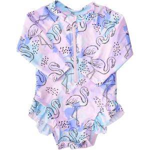 imageBMCiTYBM Baby Girls Swimsuits UPF 50 Sun Protection Swimwear Onepiece Infant Bathing Suit 0 3 6 9 12 15 18 24 MonthsFlamingo
