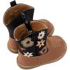 imageBMCiTYBM Baby Cowboy Cowgirl Boots Infant Western Shoes Boys Girls Round Toe Boots All Seasons 624 MonthsBlackBrown