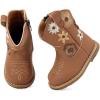 imageBMCiTYBM Baby Cowboy Cowgirl Boots Infant Western Shoes Boys Girls Round Toe Boots All Seasons 624 MonthsBrown