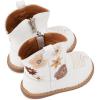 imageBMCiTYBM Baby Cowboy Cowgirl Boots Infant Western Shoes Boys Girls Round Toe Boots All Seasons 624 MonthsWhite