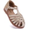 imageBMCiTYBM Toddler Girls Sandals Closed Toe Princess Flat Shoes Summer Glitter Dressy SandalsGold