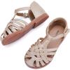 imageBMCiTYBM Toddler Girls Sandals Closed Toe Princess Flat Shoes Summer Glitter Dressy SandalsGold