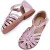 imageBMCiTYBM Toddler Girls Sandals Closed Toe Princess Flat Shoes Summer Glitter Dressy SandalsPink