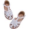 imageBMCiTYBM Toddler Girls Sandals Closed Toe Princess Flat Shoes Summer Glitter Dressy SandalsWhite