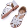 imageBMCiTYBM Toddler Girls Sandals Closed Toe Princess Flat Shoes Summer Glitter Dressy SandalsWhite