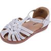 imageBMCiTYBM Toddler Girls Sandals Closed Toe Princess Flat Shoes Summer Glitter Dressy SandalsWhite