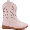 imageBMCiTYBM Toddler Girls Cowboy Cowgirl Boots Little Kids Pointed Toe Western Boots Mid Calf Side Zipper Riding Shoes for All Seasons ToddlerLittle KidApink