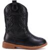 imageBMCiTYBM Toddler Girls Cowboy Cowgirl Boots Little Kids Pointed Toe Western Boots Mid Calf Side Zipper Riding Shoes for All Seasons ToddlerLittle KidAblack