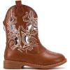 imageBMCiTYBM Toddler Girls Cowboy Cowgirl Boots Little Kids Pointed Toe Western Boots Mid Calf Side Zipper Riding Shoes for All Seasons ToddlerLittle KidBbrown