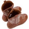imageBMCiTYBM Toddler Girls Cowboy Cowgirl Boots Little Kids Pointed Toe Western Boots Mid Calf Side Zipper Riding Shoes for All Seasons ToddlerLittle KidCbrown