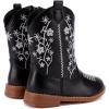imageBMCiTYBM Toddler Girls Cowboy Cowgirl Boots Little Kids Pointed Toe Western Boots Mid Calf Side Zipper Riding Shoes for All Seasons ToddlerLittle KidCblack