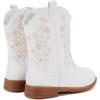 imageBMCiTYBM Toddler Girls Cowboy Cowgirl Boots Little Kids Pointed Toe Western Boots Mid Calf Side Zipper Riding Shoes for All Seasons ToddlerLittle KidCwhite