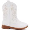imageBMCiTYBM Toddler Girls Cowboy Cowgirl Boots Little Kids Pointed Toe Western Boots Mid Calf Side Zipper Riding Shoes for All Seasons ToddlerLittle KidCwhite