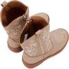 imageBMCiTYBM Toddler Girls Cowboy Cowgirl Boots Little Kids Pointed Toe Western Boots Mid Calf Side Zipper Riding Shoes for All Seasons ToddlerLittle KidCcamel