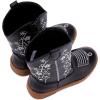 imageBMCiTYBM Toddler Girls Cowboy Cowgirl Boots Little Kids Pointed Toe Western Boots Mid Calf Side Zipper Riding Shoes for All Seasons ToddlerLittle KidCblack
