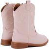 imageBMCiTYBM Toddler Girls Cowboy Cowgirl Boots Little Kids Pointed Toe Western Boots Mid Calf Side Zipper Riding Shoes for All Seasons ToddlerLittle KidCpink