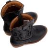 imageBMCiTYBM Toddler Little Girls Cowboy Cowgirl Boots Kids Pointed Toe Western Boots Mid Calf Side Zipper Riding Shoes for All Seasons ToddlerLittle KidA1black