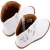 imageBMCiTYBM Toddler Little Girls Cowboy Cowgirl Boots Kids Pointed Toe Western Boots Mid Calf Side Zipper Riding Shoes for All Seasons ToddlerLittle KidA1white