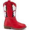 imageBMCiTYBM Toddler Little Girls Cowboy Cowgirl Boots Kids Pointed Toe Western Boots Mid Calf Side Zipper Riding Shoes for All Seasons ToddlerLittle KidA3red