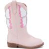 imageBMCiTYBM Toddler Little Girls Cowboy Cowgirl Boots Kids Pointed Toe Western Boots Mid Calf Side Zipper Riding Shoes for All Seasons ToddlerLittle KidA3pink