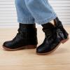 imageBMCiTYBM Toddler Little Girls Cowboy Cowgirl Boots Kids Pointed Toe Western Boots Mid Calf Side Zipper Riding Shoes for All Seasons ToddlerLittle KidA2black