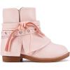 imageBMCiTYBM Toddler Little Girls Cowboy Cowgirl Boots Kids Pointed Toe Western Boots Mid Calf Side Zipper Riding Shoes for All Seasons ToddlerLittle KidA2pink