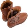 imageBMCiTYBM Toddler Little Girls Cowboy Cowgirl Boots Kids Pointed Toe Western Boots Mid Calf Side Zipper Riding Shoes for All Seasons ToddlerLittle KidA1brown