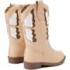 imageBMCiTYBM Toddler Little Girls Cowboy Cowgirl Boots Kids Pointed Toe Western Boots Mid Calf Side Zipper Riding Shoes for All Seasons ToddlerLittle KidA3camel