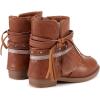imageBMCiTYBM Toddler Little Girls Cowboy Cowgirl Boots Kids Pointed Toe Western Boots Mid Calf Side Zipper Riding Shoes for All Seasons ToddlerLittle KidA2brown
