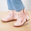 imageBMCiTYBM Toddler Little Girls Cowboy Cowgirl Boots Kids Pointed Toe Western Boots Mid Calf Side Zipper Riding Shoes for All Seasons ToddlerLittle KidA2pink