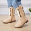 imageBMCiTYBM Toddler Little Girls Cowboy Cowgirl Boots Kids Pointed Toe Western Boots Mid Calf Side Zipper Riding Shoes for All Seasons ToddlerLittle KidA3camel