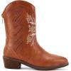 imageBMCiTYBM Toddler Little Girls Cowboy Cowgirl Boots Kids Pointed Toe Western Boots Mid Calf Side Zipper Riding Shoes for All Seasons ToddlerLittle KidBbrown