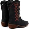 imageBMCiTYBM Toddler Little Girls Cowboy Cowgirl Boots Kids Pointed Toe Western Boots Mid Calf Side Zipper Riding Shoes for All Seasons ToddlerLittle KidBblack