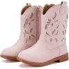 imageBMCiTYBM Toddler Girls Cowboy Cowgirl Boots Little Kids Pointed Toe Western Boots Mid Calf Side Zipper Riding Shoes for All Seasons ToddlerLittle KidApink
