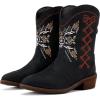 imageBMCiTYBM Toddler Little Girls Cowboy Cowgirl Boots Kids Pointed Toe Western Boots Mid Calf Side Zipper Riding Shoes for All Seasons ToddlerLittle KidBblack