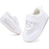 imageBMCiTYBM Baby Boy Girl Shoes Breathable Mesh Walking Shoes Lightweight NonSlip Sneakers Infant First Walkers 6 9 12 18 24 MonthF1white