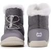 imageBMCiTYBM Toddler Baby Snow Boots Winter Shoes Boys Girls Cold Weather Baby Faux Fur Shoes1grey