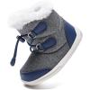 imageBMCiTYBM Toddler Baby Snow Boots Winter Shoes Boys Girls Cold Weather Baby Faux Fur Shoes1navy