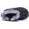 imageBMCiTYBM Toddler Baby Snow Boots Winter Shoes Boys Girls Cold Weather Baby Faux Fur ShoesDark Black
