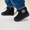 imageBMCiTYBM Toddler Baby Snow Boots Winter Shoes Boys Girls Cold Weather Baby Faux Fur ShoesDark Black