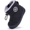 imageBMCiTYBM Toddler Baby Snow Boots Winter Shoes Boys Girls Cold Weather Baby Faux Fur ShoesDark Black