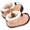 imageBMCiTYBM Toddler Baby Snow Boots Winter Shoes Boys Girls Cold Weather Baby Faux Fur ShoesDark Camel