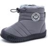 imageBMCiTYBM Toddler Baby Snow Boots Winter Shoes Boys Girls Cold Weather Baby Faux Fur ShoesDark Grey