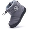 imageBMCiTYBM Toddler Baby Snow Boots Winter Shoes Boys Girls Cold Weather Baby Faux Fur ShoesDark Grey