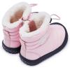 imageBMCiTYBM Toddler Baby Snow Boots Winter Shoes Boys Girls Cold Weather Baby Faux Fur ShoesDark Pink