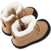 imageBMCiTYBM Toddler Baby Snow Boots Winter Shoes Boys Girls Cold Weather Baby Faux Fur ShoesKbrown