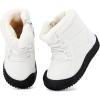 imageBMCiTYBM Toddler Baby Snow Boots Winter Shoes Boys Girls Cold Weather Baby Faux Fur ShoesKwhite