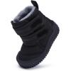 imageBMCiTYBM Toddler Baby Snow Boots Winter Shoes Boys Girls Cold Weather Baby Faux Fur ShoesTwo Strap Black